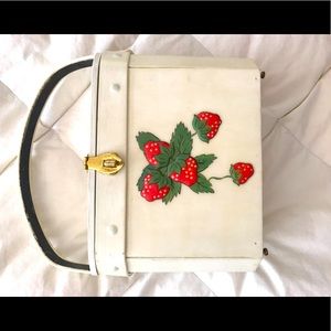 Adorable vintage strawberry design purse or basket